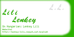 lili lenkey business card
